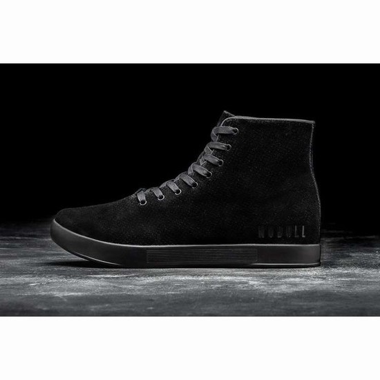 Tenis Deportivos Nobull High-top Black Gamuza Trainer Hombre Negros | MX-93235