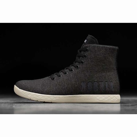 Tenis Deportivos Nobull High-top Black Heather Trainer Hombre Negros | MX-38852