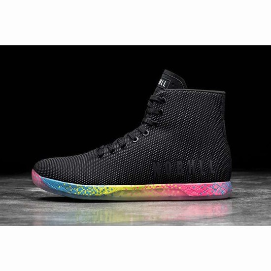 Tenis Deportivos Nobull High-top Black Neon Glitch Trainer Hombre Negros Multicolor | MX-99538