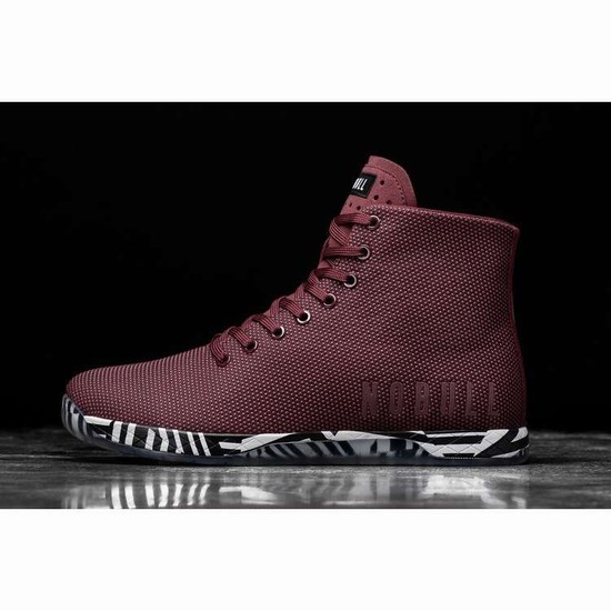 Tenis Deportivos Nobull High-top Cabernet Zebra Trainer Hombre Vino | MX-16877