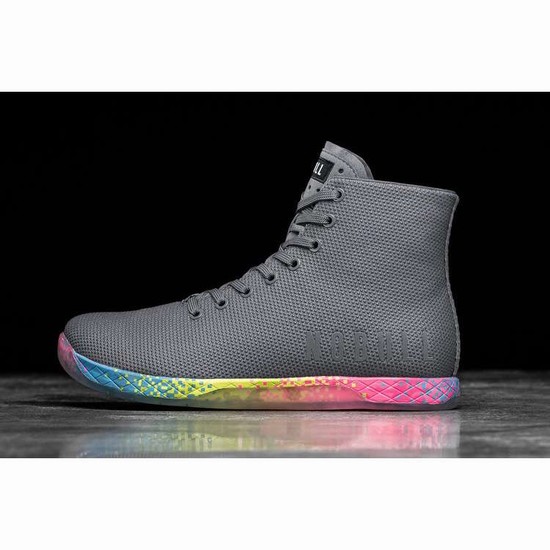 Tenis Deportivos Nobull High-top Dark Grey Neon Glitch Trainer Hombre Grises Multicolor | MX-57636