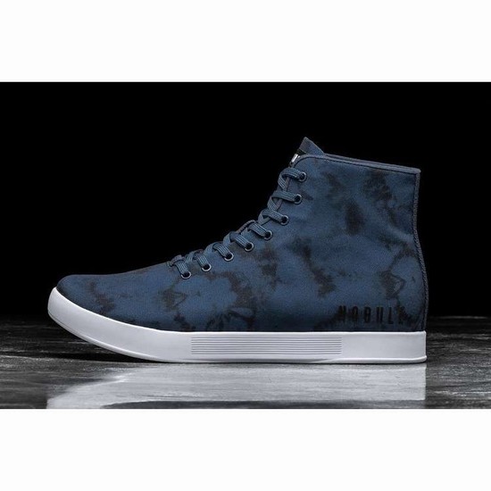 Tenis Deportivos Nobull High-top Navy Tie-dye Lona Trainer Hombre Azul Marino | MX-35600
