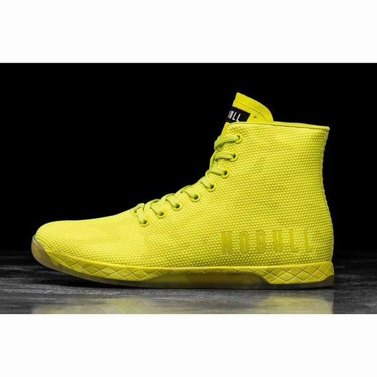 Tenis Deportivos Nobull High-top Neon Lime Camo Trainer Mujer Amarillos | MX-30580