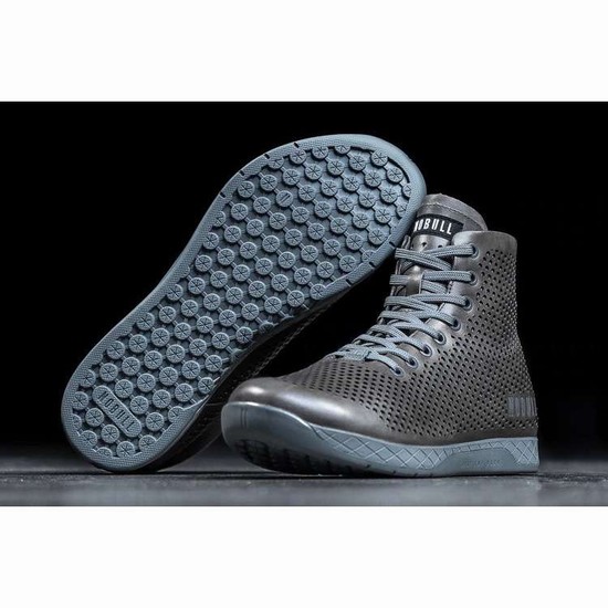 Tenis Deportivos Nobull High-top Nordic Grey Cuero Trainer Mujer Negros | MX-85489
