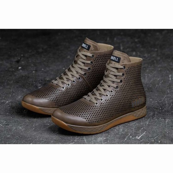 Tenis Deportivos Nobull High-top Sand Cuero Trainer Mujer Marrom | MX-48773