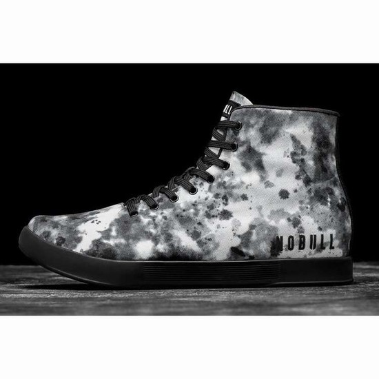 Tenis Deportivos Nobull High-top Shadow Tie-dye Lona Trainer Hombre Blancos Negros | MX-10505