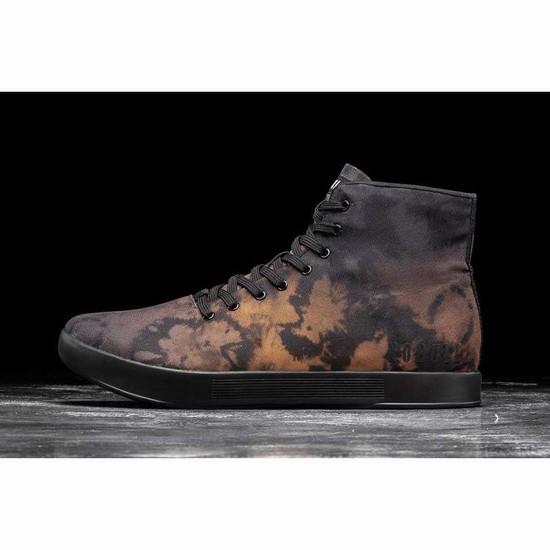 Tenis Deportivos Nobull High-top Toffee Tie-dye Lona Trainer Hombre Grises Naranjas | MX-52522