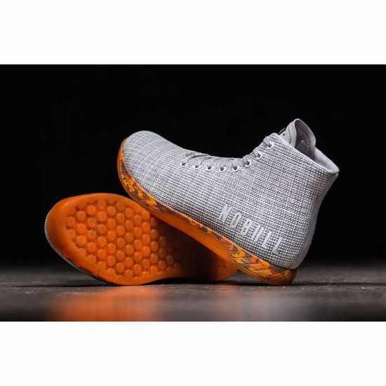 Tenis Deportivos Nobull High-top White Heather Orange Trainer Mujer Blancos Naranjas | MX-29418