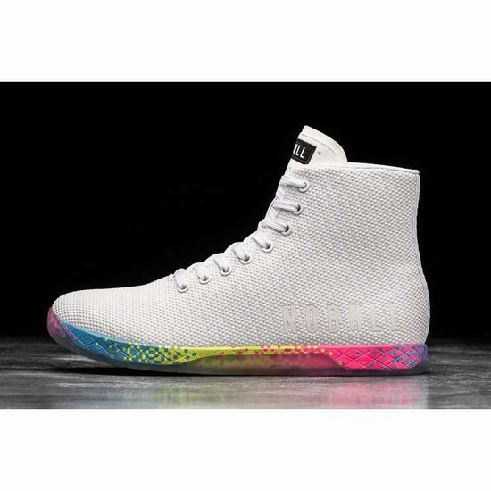 Tenis Deportivos Nobull High-top White Neon Glitch Trainer Mujer Blancos Multicolor | MX-40547