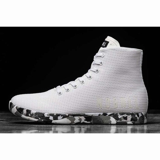 Tenis Deportivos Nobull High-top White Wild Granite Trainer Mujer Blancos Negros | MX-98151