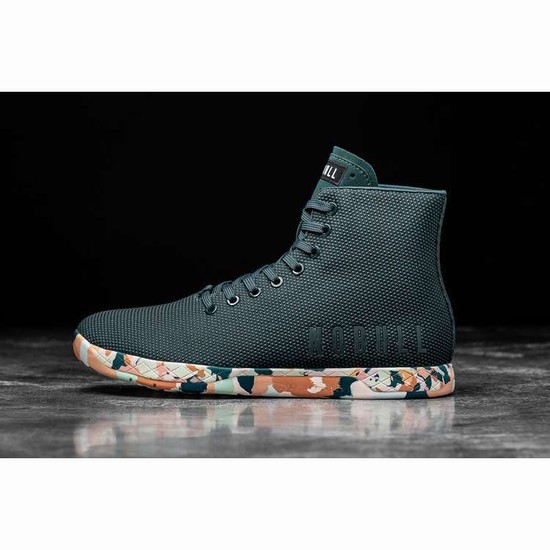 Tenis Deportivos Nobull High-top Wild Jewel Trainer Hombre Verdes Naranjas | MX-73561