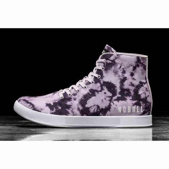 Tenis Deportivos Nobull High-top Wisteria Tie-dye Lona Trainer Hombre Morados Negros | MX-75365