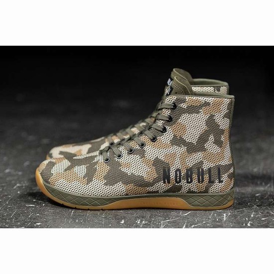 Tenis Deportivos Nobull High-top Woodland Camo Trainer Hombre Blancos Naranjas Verdes | MX-52127