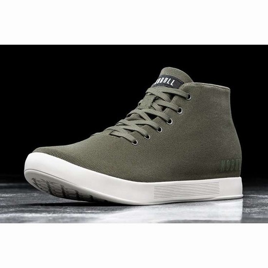 Tenis Deportivos Nobull Ivy Ivory Lona Mid Trainer Mujer Verde Oliva | MX-85297