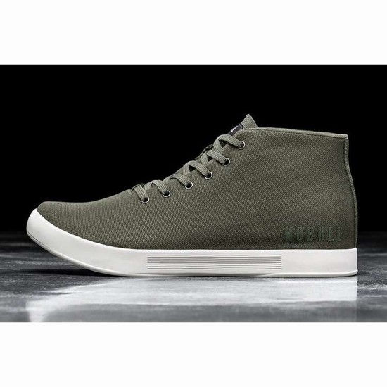 Tenis Deportivos Nobull Ivy Ivory Lona Mid Trainer Hombre Verde Oliva | MX-97599