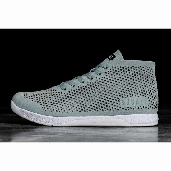 Tenis Deportivos Nobull Mineral Gamuza Mid Trainer Mujer Turquesa | MX-88947