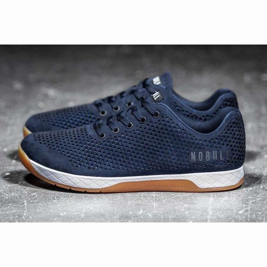 Tenis Deportivos Nobull Navy Gamuza Trainer Hombre Azules | MX-31615