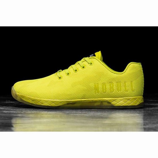 Tenis Deportivos Nobull Neon Lime Camo Trainer Hombre Amarillos | MX-92760