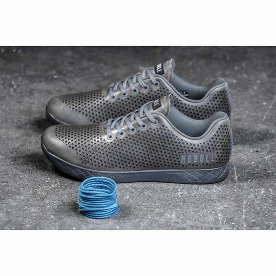 Tenis Deportivos Nobull Nordic Grey Cuero Trainer Mujer Negros | MX-39654