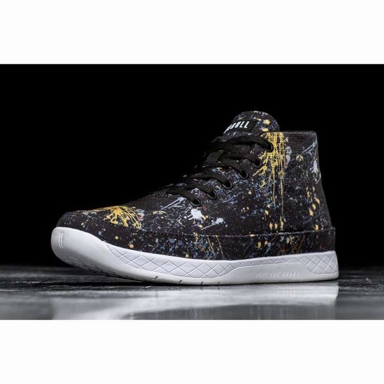Tenis Deportivos Nobull Splatter Lona Mid Trainer Hombre Negros | MX-92532