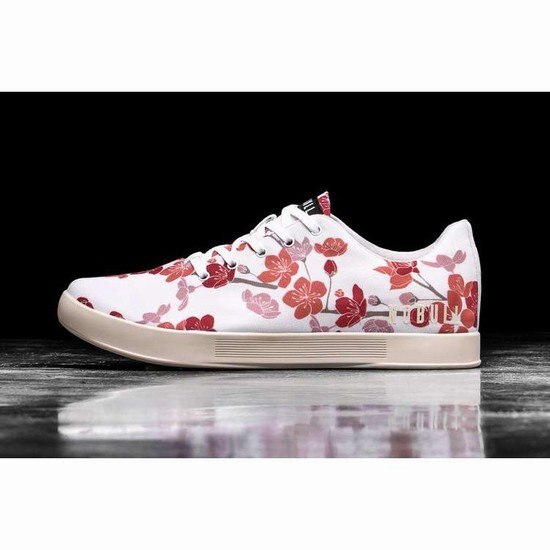 Tenis Deportivos Nobull White Cherry Blossom Lona Trainer Hombre Blancos Rosas | MX-42958