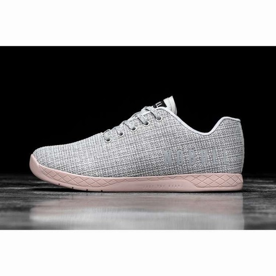 Tenis Deportivos Nobull White Heather Dusty Rose Trainer Mujer Grises Rosas | MX-40715