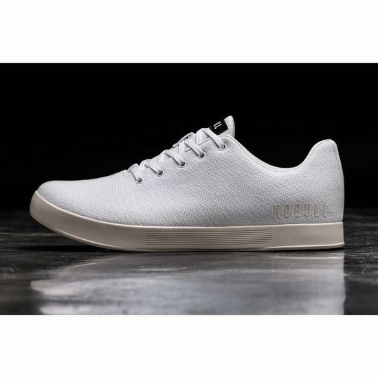 Tenis Deportivos Nobull White Ivory Lona Trainer Hombre Blancos | MX-26254