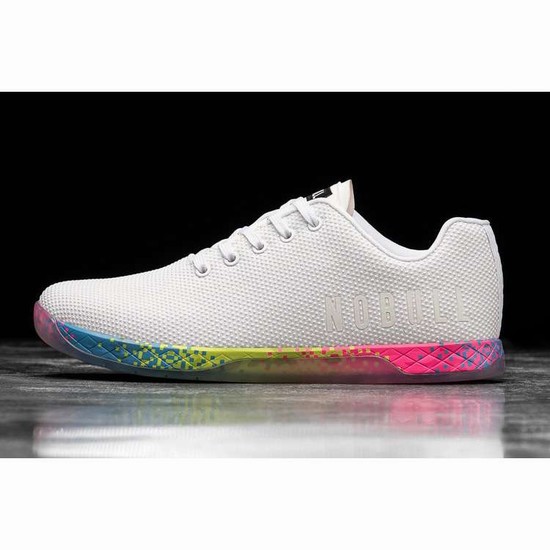Tenis Deportivos Nobull White Neon Glitch Trainer Hombre Blancos Multicolor | MX-73121