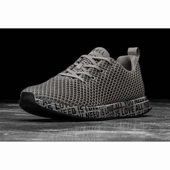 Tenis Para Correr Nobull All You Need Is Love Dark Grey Mesh Runner Hombre Grises | MX-73336