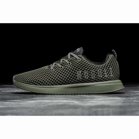 Tenis Para Correr Nobull Army Black Mesh Runner Mujer Verdes | MX-46507
