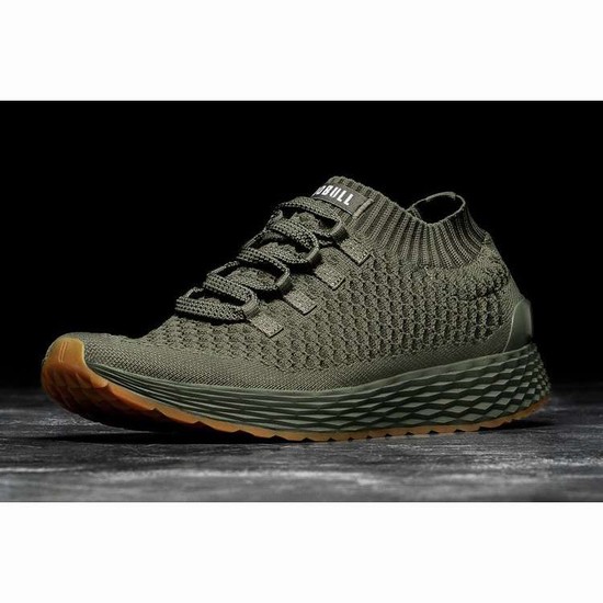 Tenis Para Correr Nobull Army Knit Runner Mujer Verdes | MX-53456