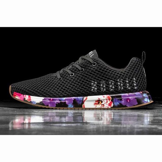 Tenis Para Correr Nobull Black Space Floral Mesh Runner Mujer Negros Multicolor | MX-18638