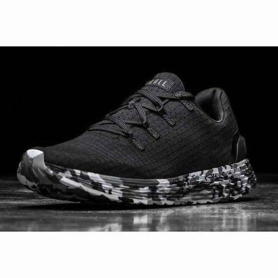Tenis Para Correr Nobull Black Wild Granite Ripstop Runner Hombre Negros Blancos | MX-69952