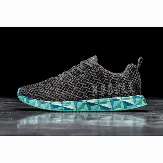 Tenis Para Correr Nobull Dark Grey Prism Mesh Runner Mujer Grises Turquesa | MX-49067