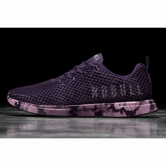 Tenis Para Correr Nobull Dark Purple Tie-dye Mesh Runner Hombre Morados | MX-85693