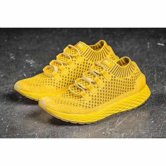 Tenis Para Correr Nobull Lemon Drop Knit Runner Hombre Amarillos | MX-39152