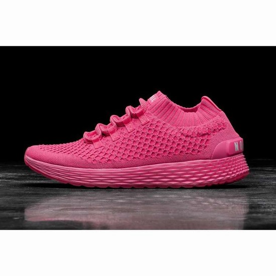 Tenis Para Correr Nobull Neon Pink Reflective Knit Runner Mujer Rosas | MX-80043