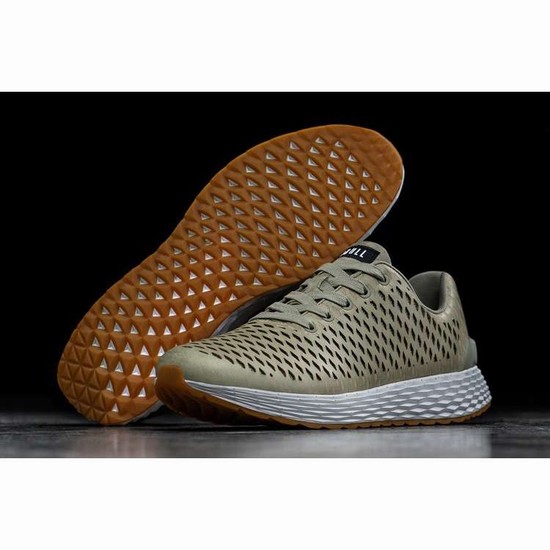 Tenis Para Correr Nobull Sage Cuero Runner Hombre Verde Oliva | MX-38635