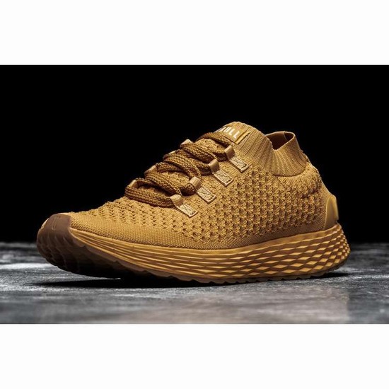 Tenis Para Correr Nobull Wheat Knit Runner Hombre Dorados | MX-46870