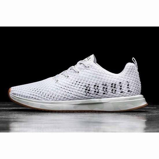 Tenis Para Correr Nobull White Camo Mesh Runner Mujer Blancos | MX-34274