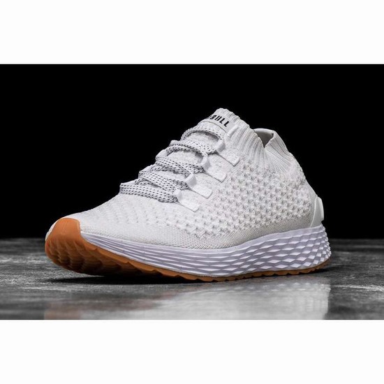 Tenis Para Correr Nobull White Knit Runner Hombre Blancos | MX-94682