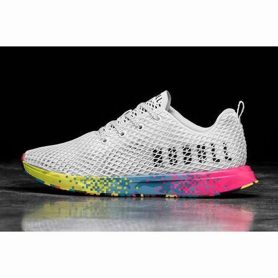 Tenis Para Correr Nobull White Neon Glitch Mesh Runner Hombre Blancos Multicolor | MX-28520