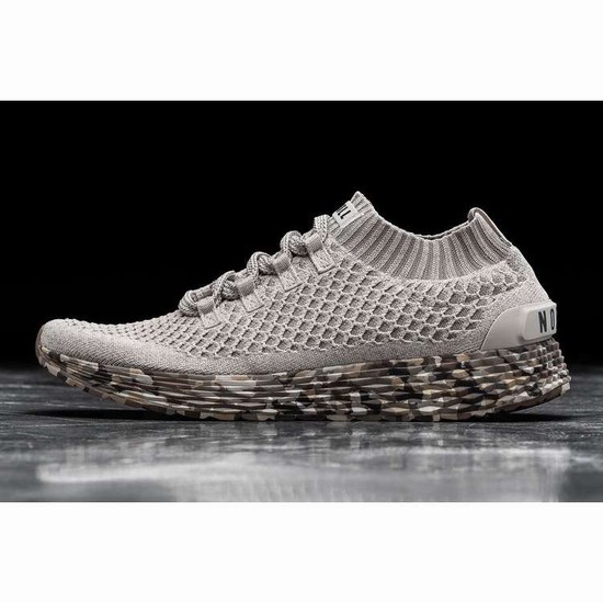 Tenis Para Correr Nobull Wild Sand Knit Runner Hombre Blancos | MX-37946
